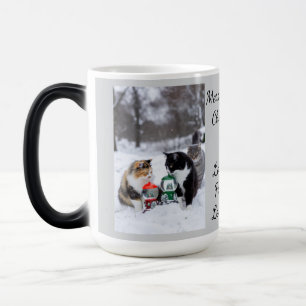 Mug Magic Chat avec boule à neige, Noms d'image Texte, Perso