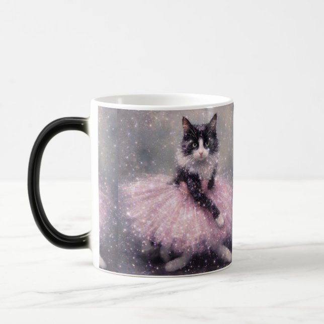 Mug Magic Chat Ballerine Étincelant en Tutu Rose             (Gauche)