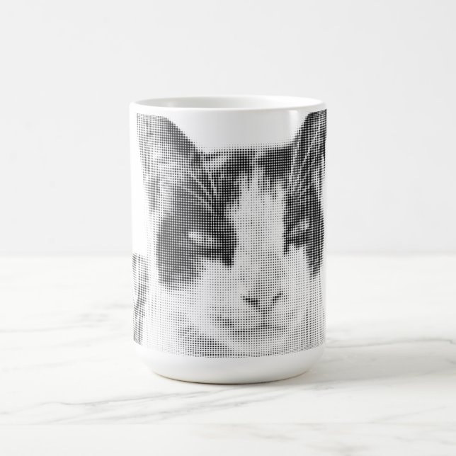 Mug Magic Chat calico minimal halftone (Centre)