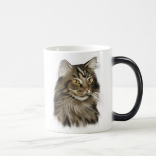 Mug Magic Chat de ragondin tigré noir du Maine