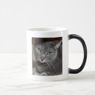 Mug Magic Chat gris bleu russe