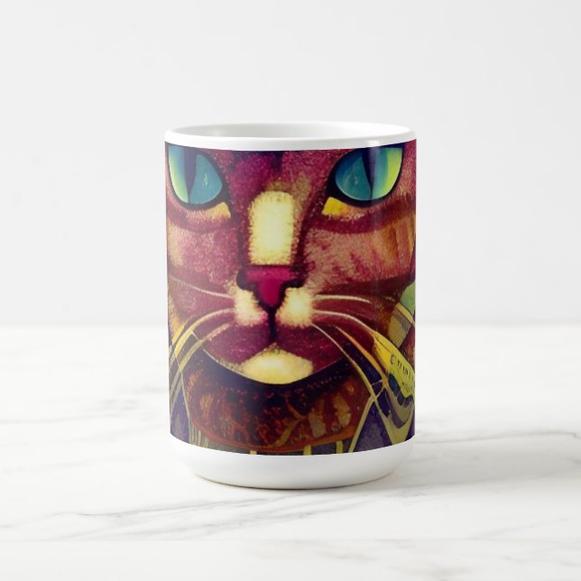 Mug Magic Chat mosaïque marocaine art abstrait motif kitty (Centre)
