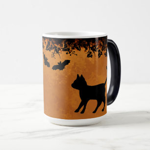 Mug Magic Chat noir avec chauve-souris, Happy Halloween