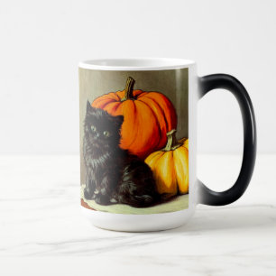 Mug Magic Chat noir vintage d'Halloween et Citrouilles