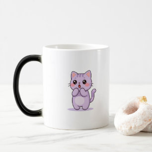 Mug Magic Chat Surpris Personnage de Dessin Animé Mignon