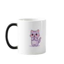 Chat Surpris Personnage de Dessin Animé Mignon