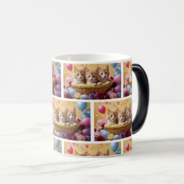 Mug Magic Chatons adorables en Panier Cosy (Devant droit)