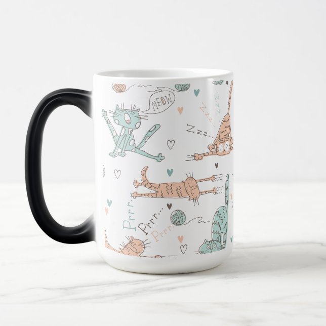 Mug Magic Chats amusants dans un style mignon (Gauche)
