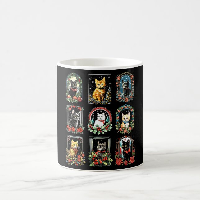 Mug Magic Chats de Noël Chaton Vintage (Centre)