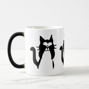 Mug Magic Chats noirs et blancs Trois sages minous