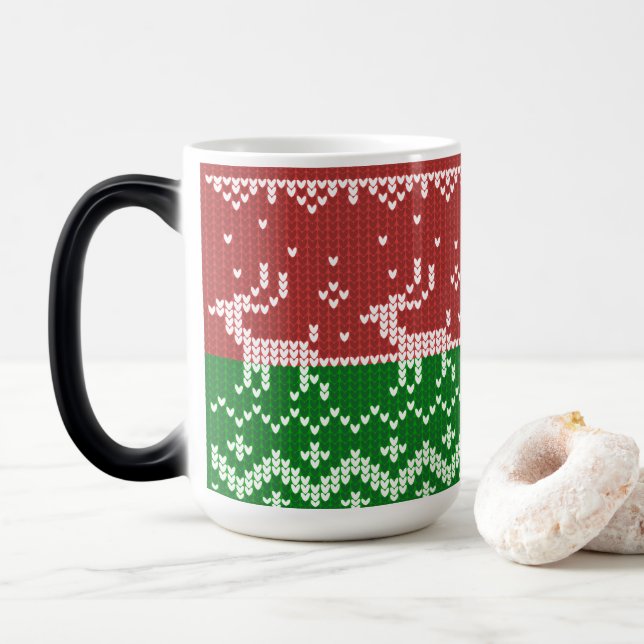 Mug Magic Chaudron moche Le Père Noël traîne et rennes (Avec donut)