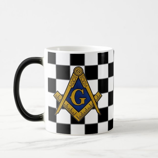 Mug Magic Chèques maçonniques Freemasons Carré et Compass (Gauche)