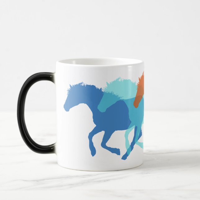 Mug Magic Chevaux colorés en course (Gauche)