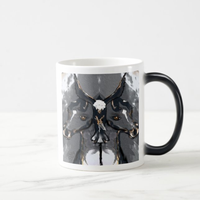 Mug Magic Chevaux jumeaux avec le totem d'Eagle (Droite)