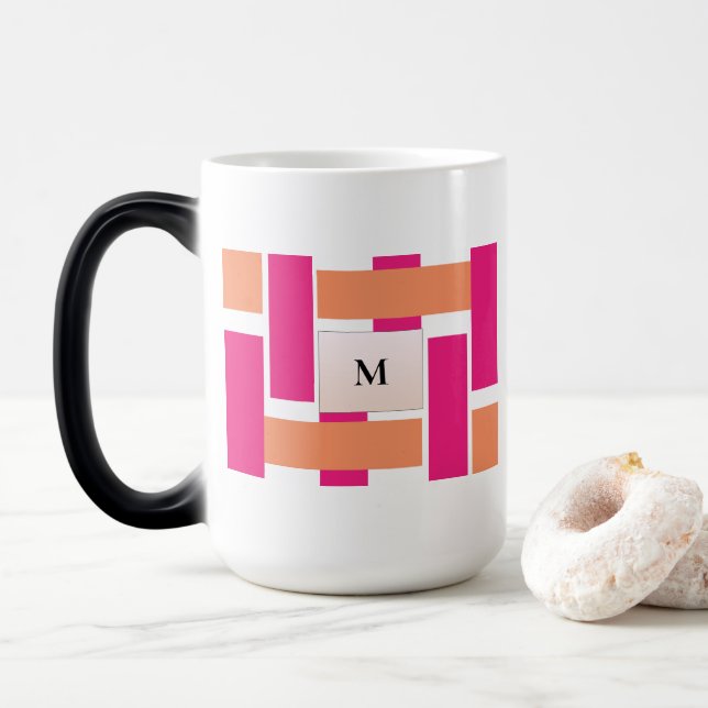 Mug Magic Chic Monogramme Feminine StriMotif (Avec donut)
