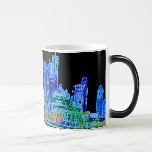 Mug Magic Chicago Michigan Avenue 1940's Art Color Neon (Droite)