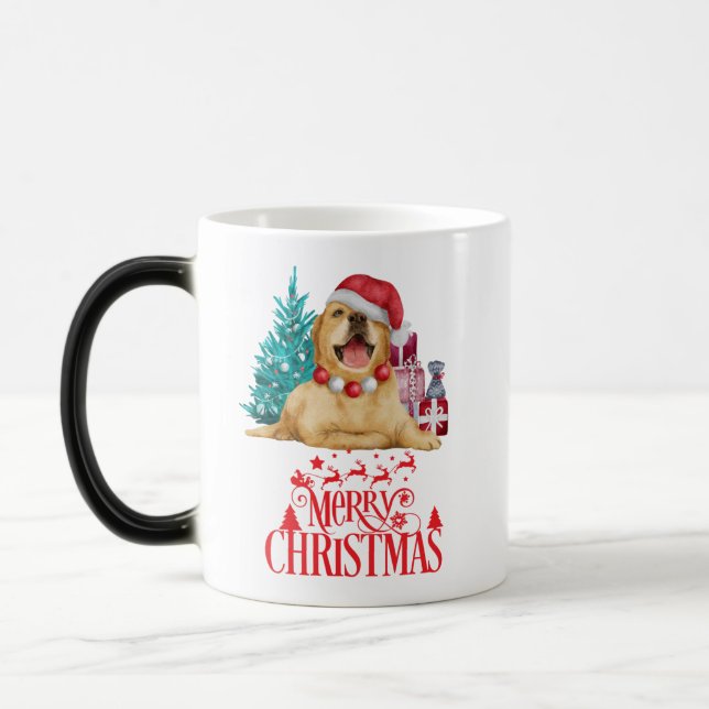 Mug Magic Chien de Noël mignon (Gauche)