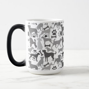Mug Magic Chiens et pattes motif 03.b Blancs BG