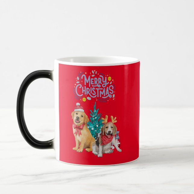 Mug Magic Chiens mignons Noël (Gauche)