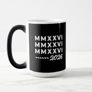 Mug Magic Chiffres romains MMXXVI – 2026 Typographie moderne