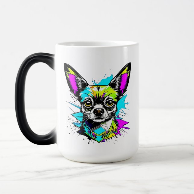 Mug Magic Chihuahua style Cyberpunk Art Chi Mom (Gauche)