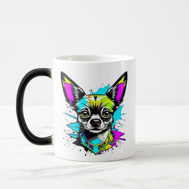 Mug Magic Chihuahua style Cyberpunk Art Chi Mom (Gauche)