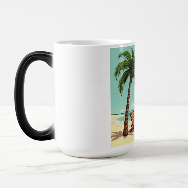Mug Magic Chill tropical - Palm Tree & Beach Chair T-Shirt (Gauche)