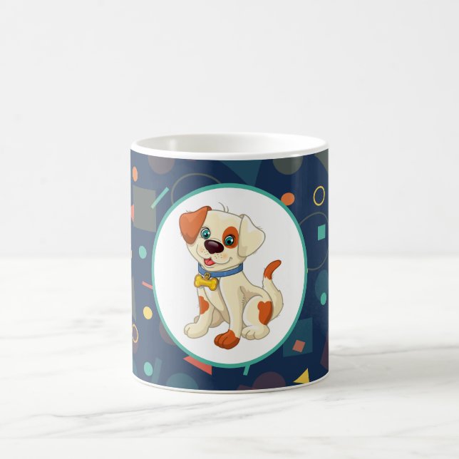 Mug Magic Chiot de dessin animé géométrique mignon (Centre)