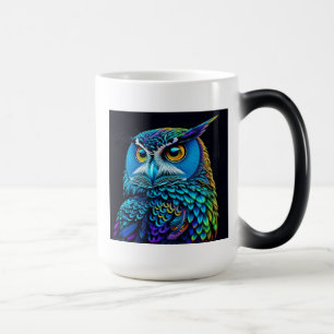 Mug Magic Chouette colorée générée par Ai