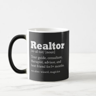 Mug Magic Citation amusante de l'agent immobilier Realtor
