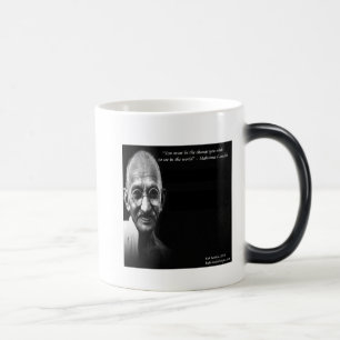 Mug Magic Citation de sagesse de Gandhi Sois le changement