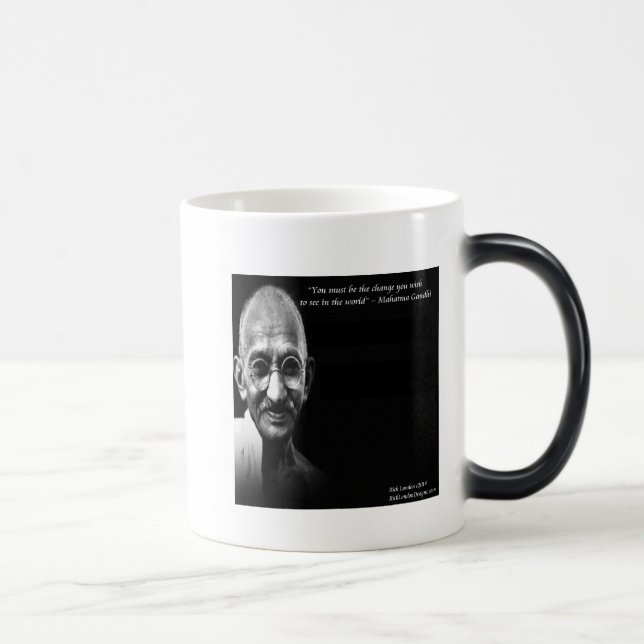 Mug Magic Citation de sagesse de Gandhi Sois le changement (Droite)