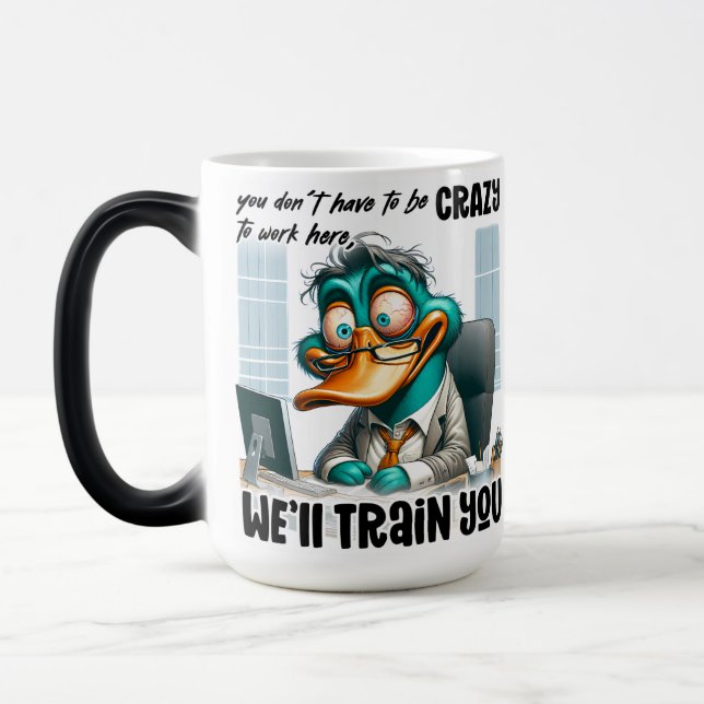 Mug Magic Citation drôle/sarcastique sur la vie de bureau (Gauche)