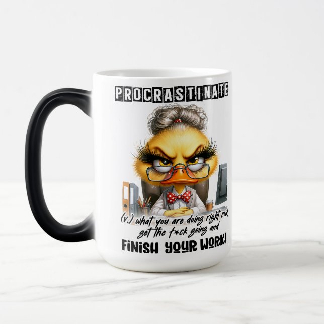 Mug Magic Citation drôle/sarcastique sur la vie de bureau (Gauche)