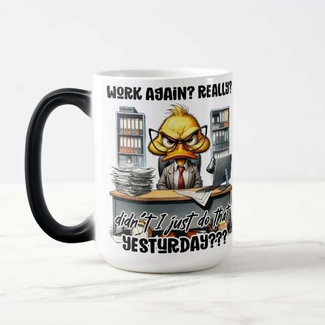 Mug Magic Citation drôle/sarcastique sur la vie de bureau -  (Gauche)