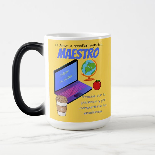 Mug Magic Citation maestro pour enseignant (Gauche)