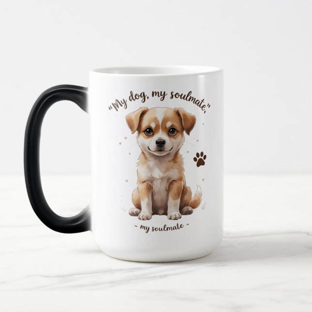 Mug Magic Citation mignonne de chiot (15 oz) (Gauche)