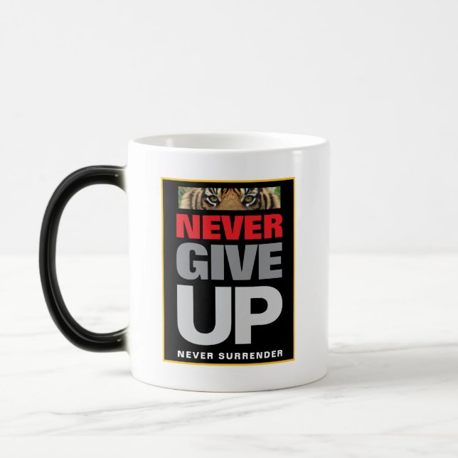 Mug Magic Citation Motivationnelle N'abandonne jamais abando (Gauche)