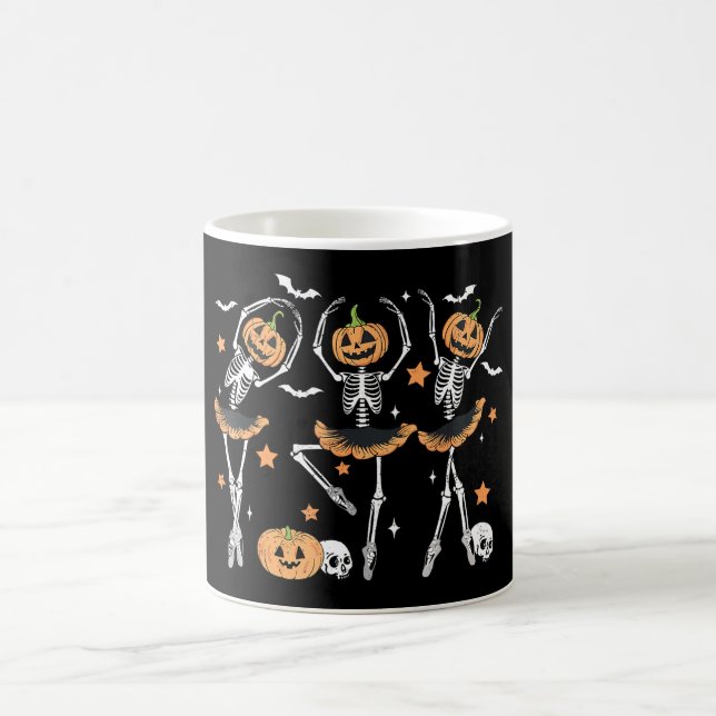 Mug Magic Citrouille de ballet Squelette effrayant Halloween (Centre)