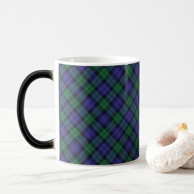 Mug Magic Clan Campbell Black Watch Scottish Tartan (Avec donut)
