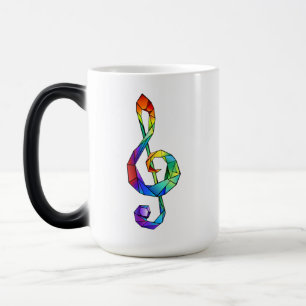 Mug Magic Clé de musique arc-en-ciel