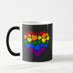 Mug Magic Cœur de couleur arc-en-ciel gay pour l'amour      