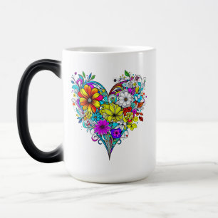 Mug Magic Coeur floral personnalisé