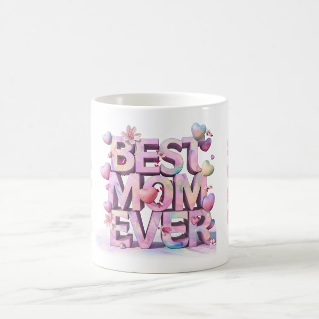 Mug Magic *~* Coeurs de la fête des mères Hugs aimés Fleurs  (Centre)