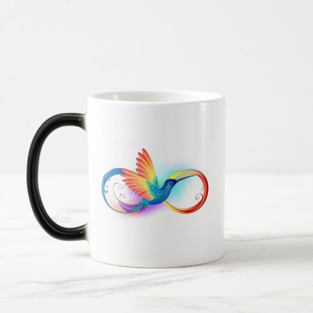 Mug Magic Colibri arc-en-ciel avec symbole Infinity (Gauche)