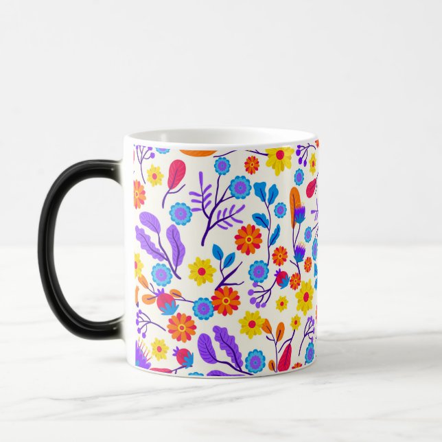 Mug Magic Colourful Exotic Floral Pattern-23146 (Gauche)