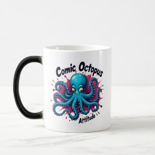 Mug Magic Comic Octopus : Attitude amusante et ironique de l