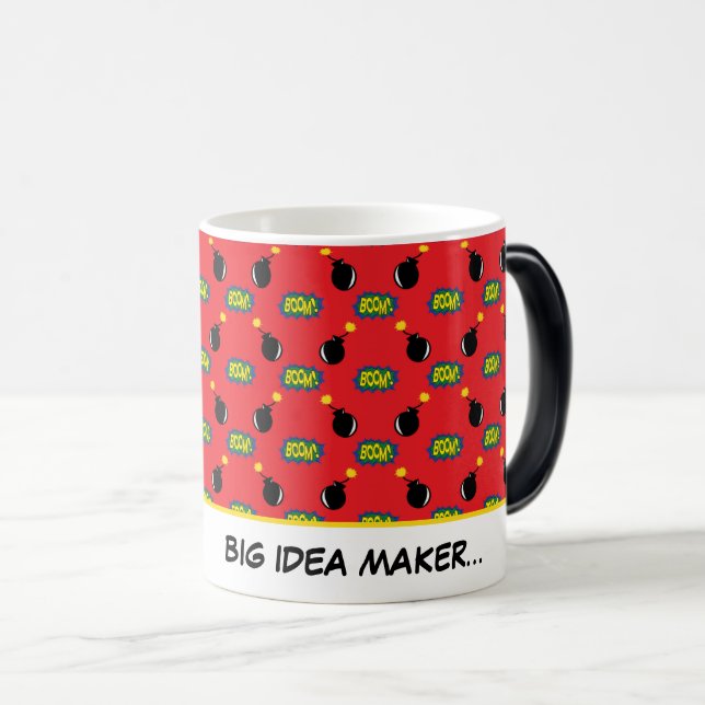 Mug Magic Comics Funny Superhero GRAND FABRICANT D'IDÉE... B (Devant droit)