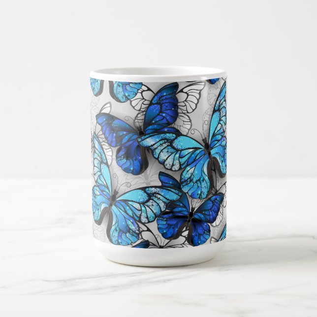 Mug Magic Composition des White and Blue Butterflies (Centre)