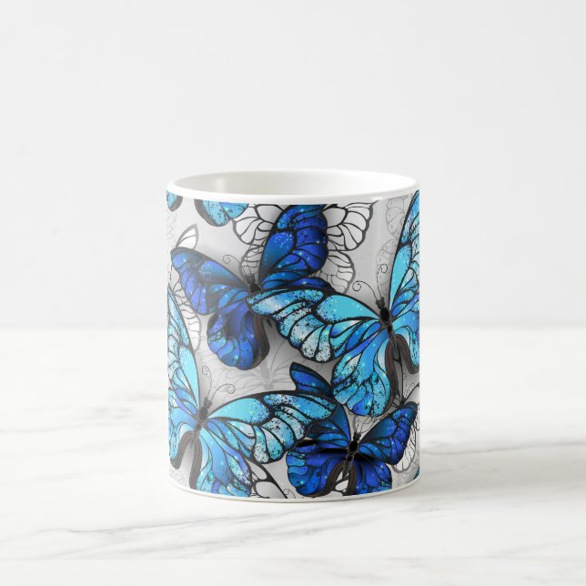 Mug Magic Composition des White and Blue Butterflies (Centre)